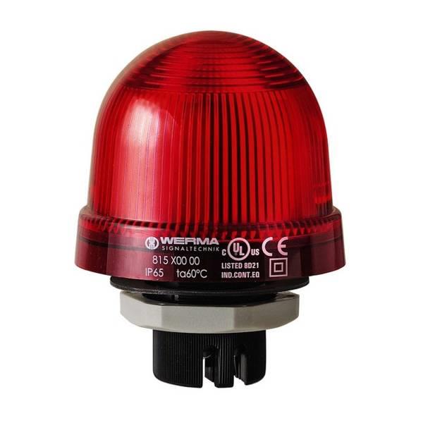 816.100.68 Werma 816.100.68 LED Beacon 816 230vAC 1:RED Permanent IP65 iø37 Panel Mounting